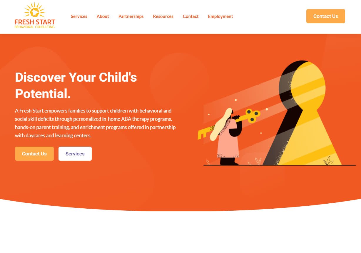 Fresh Start Behavior website screenshot